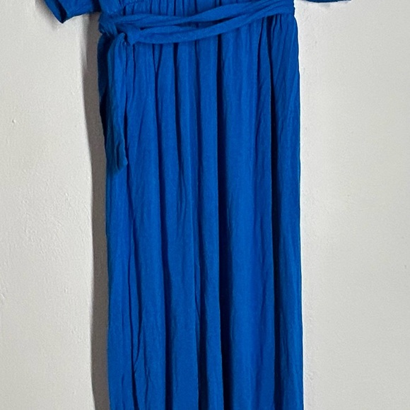 Jcrew size large double V royal blue dress. - Picture 2 of 3